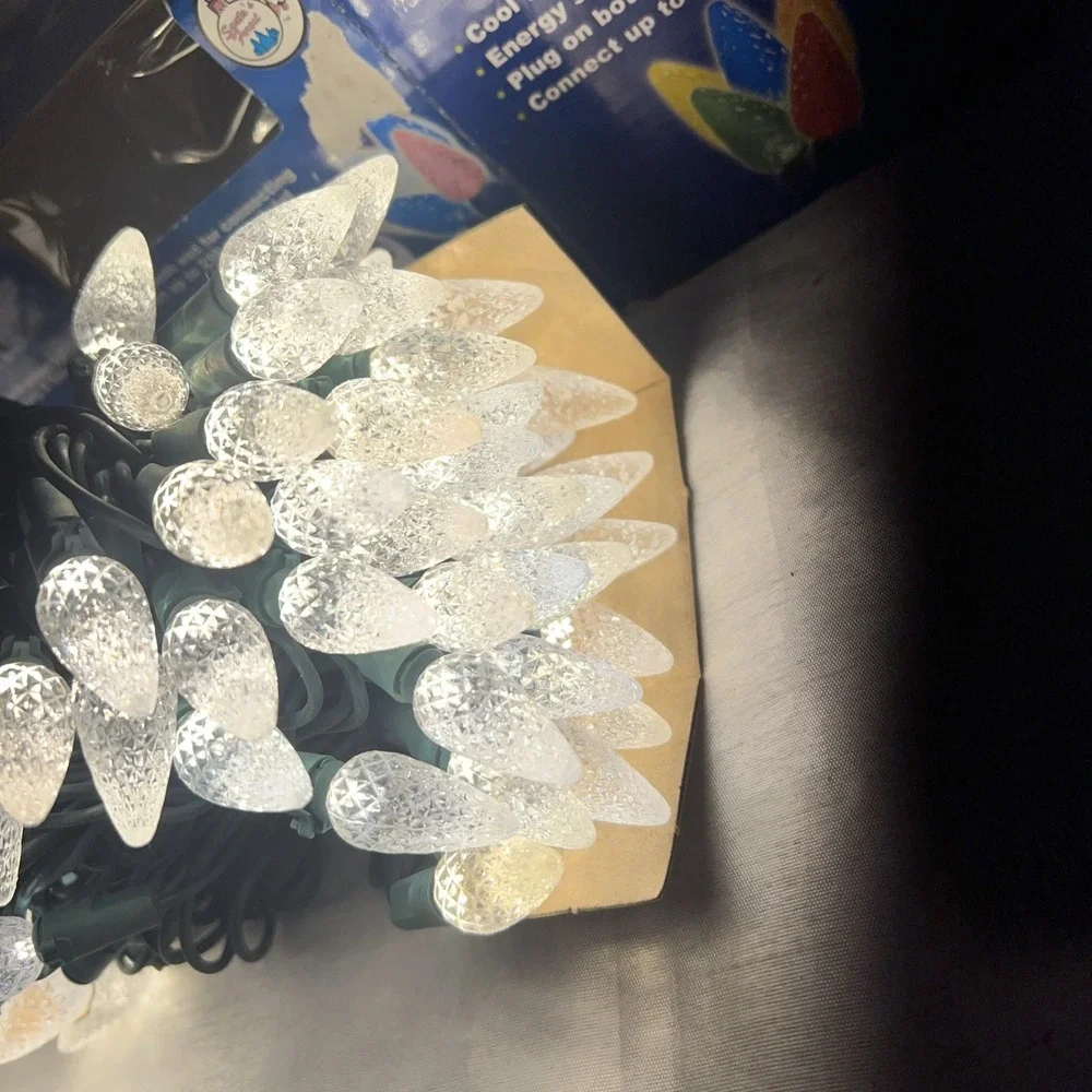 New - String‎ 100 LED Mini Clear Pine Cone Christmas Lights Santa's Forest 33ft
